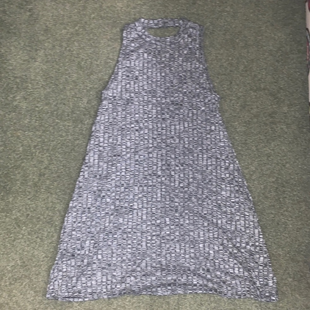 Grey knit tshirt dress